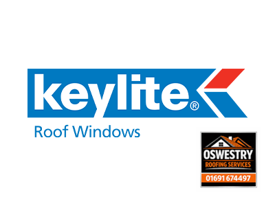 Keylite Roof Windows logo with Oswestry Roofing Services branding